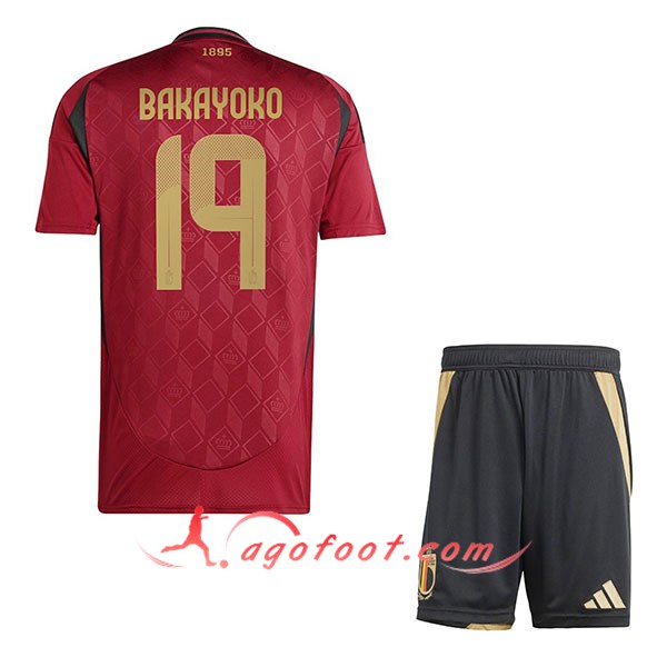 Maillot Equipe Foot Belgique (BAKAYOKO #19) Enfant 2024/2025 Domicile
