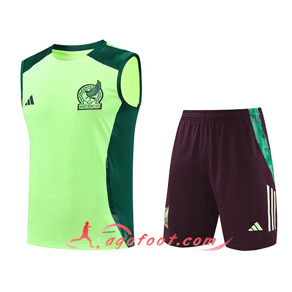 Ensemble Training Debardeur Mexique Vert/Brun 2024/2025