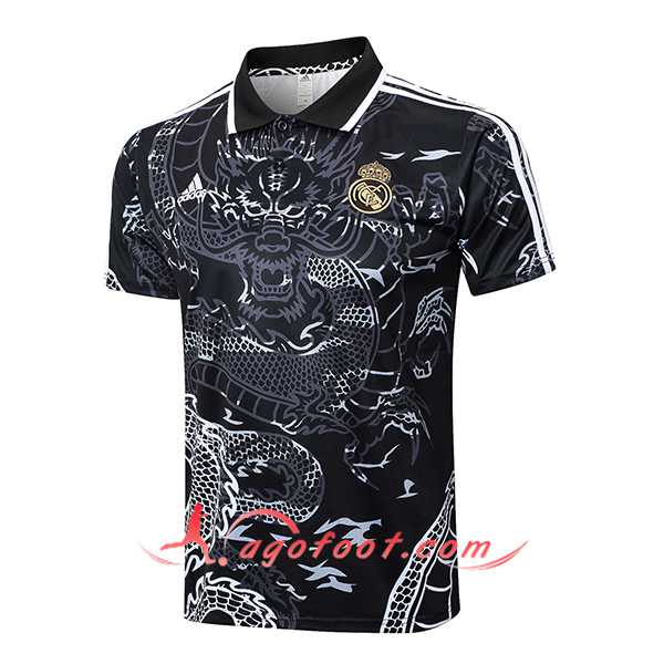 Polo Foot Real Madrid Noir/Blanc 2024/2025
