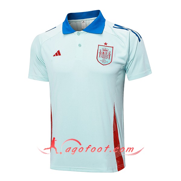 Polo Foot Espagne Bleu Clair 2024/2025