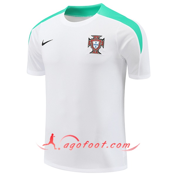 Training T-Shirts Portugal Blanc/Vert 2024/2025