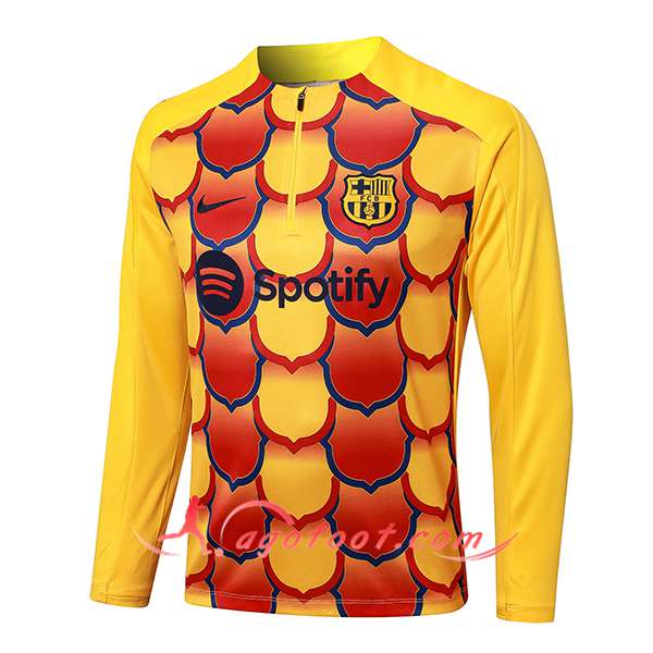 Sweatshirt Training FC Barcelone Jaune/Rouge 2024/2025