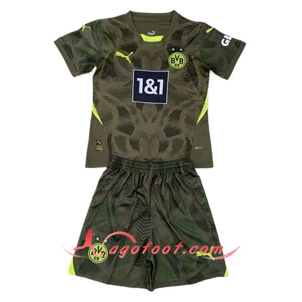Maillot de Foot Dortmund Enfant Gardien De But Vert 2024/2025