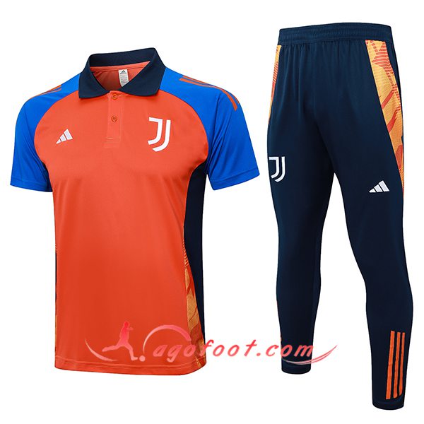 Ensemble Polo Foot Juventus Orange/Bleu 2024/2025