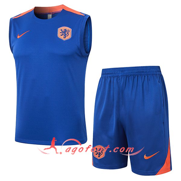 Ensemble Training Debardeur Pays-Bas Bleu/Orange 2024/2025