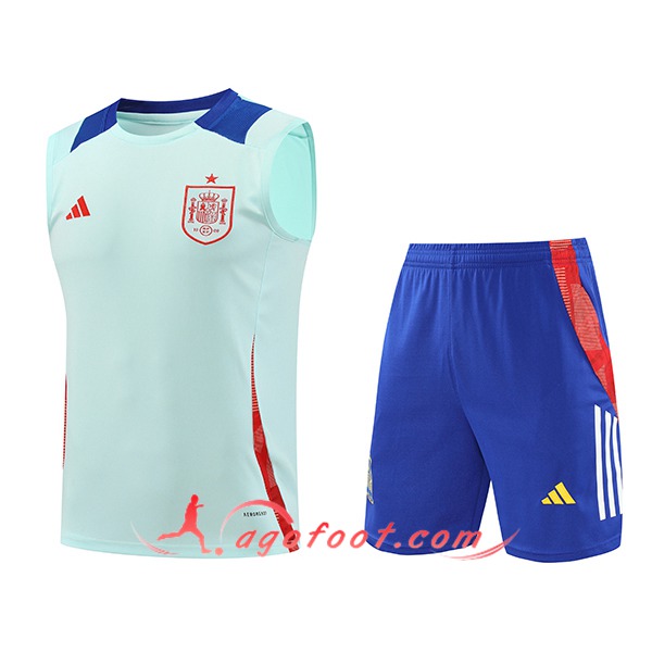 Ensemble Training Debardeur Espagne Bleu Clair 2024/2025