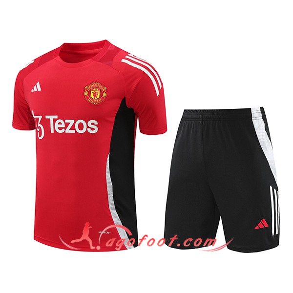 Ensemble Training T-Shirts Manchester United Rouge/Noir 2024/2025