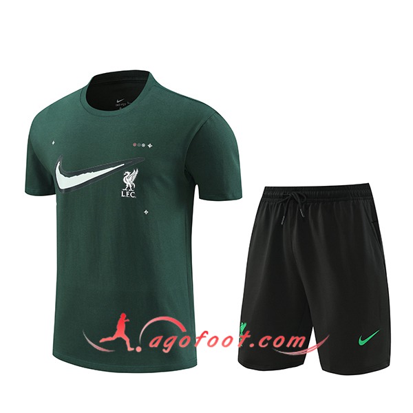Ensemble Training T-Shirts FC Liverpool Vert 2024/2025 -02