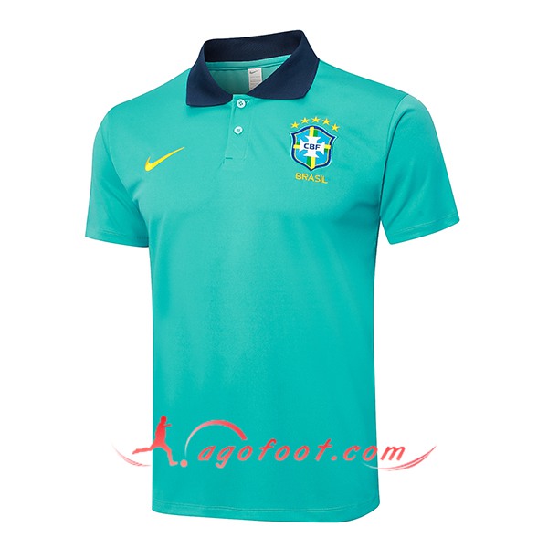 Polo Foot Brésil Vert/Bleu 2024/2025