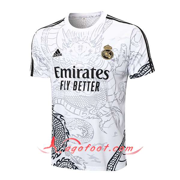 Training T-Shirts Real Madrid Blanc/Noir 2024/2025 -02