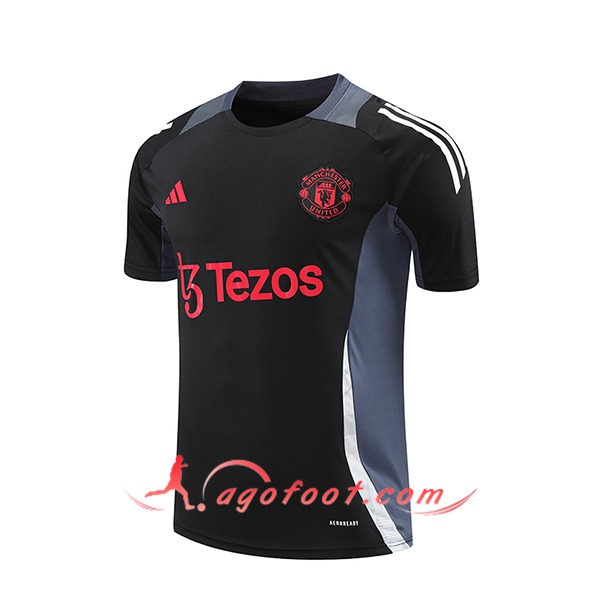 Training T-Shirts Manchester United Noir/Gris 2024/2025
