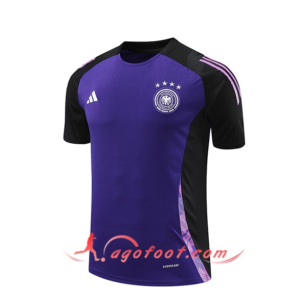 Training T-Shirts Allemagne Pourpre/Noir 2024/2025 -02