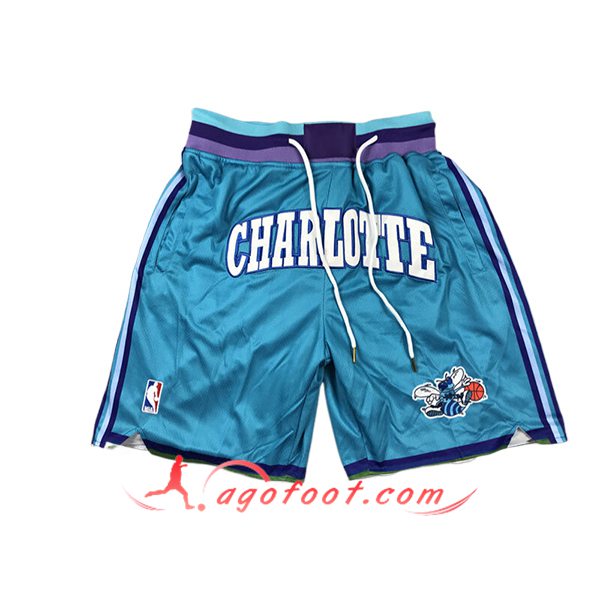 Shorts NBA Charlotte Hornets 2024/25 Bleu Clair