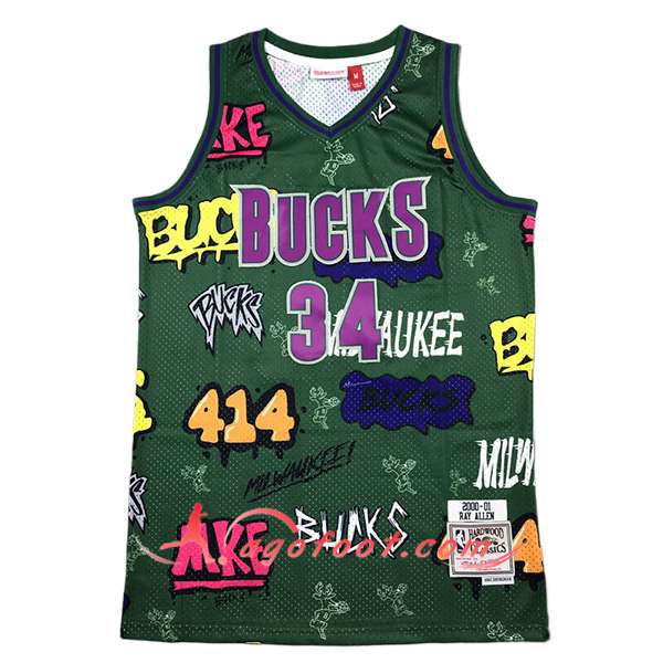 Maillot Milwaukee Bucks (ALLEN #34) 2024/25 Vert/Pourpre