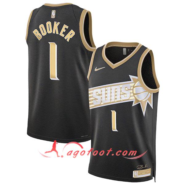 Maillot Phoenix Suns (BOOKER #1) 2024/25 Noir/Jaune