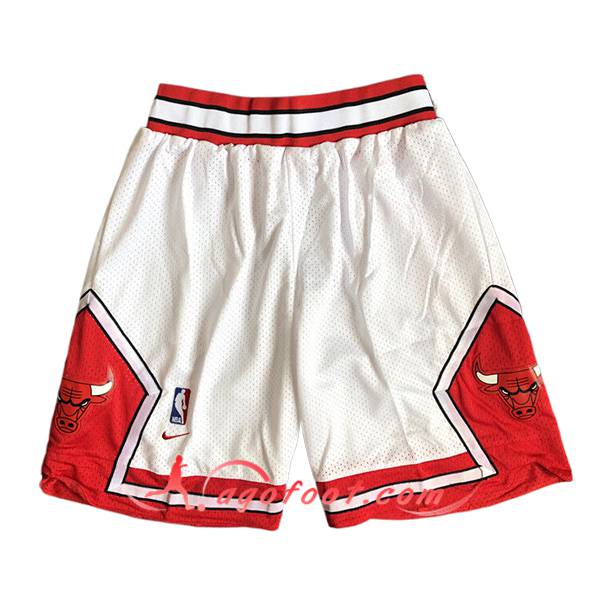 Shorts NBA Chicago Bulls 2024/25 Blanc/Rouge -03