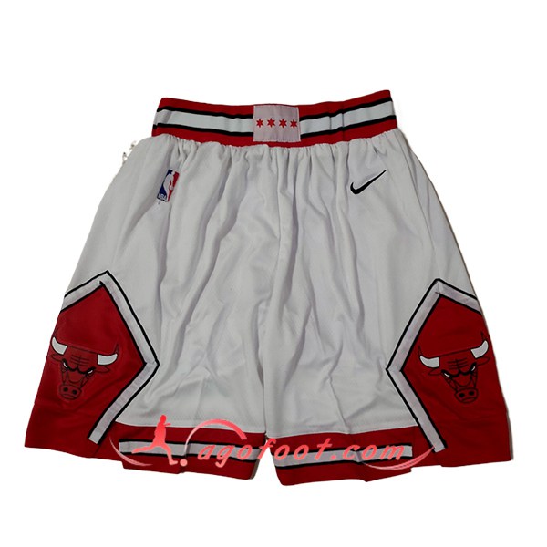 Shorts NBA Chicago Bulls 2024/25 Blanc/Rouge -02