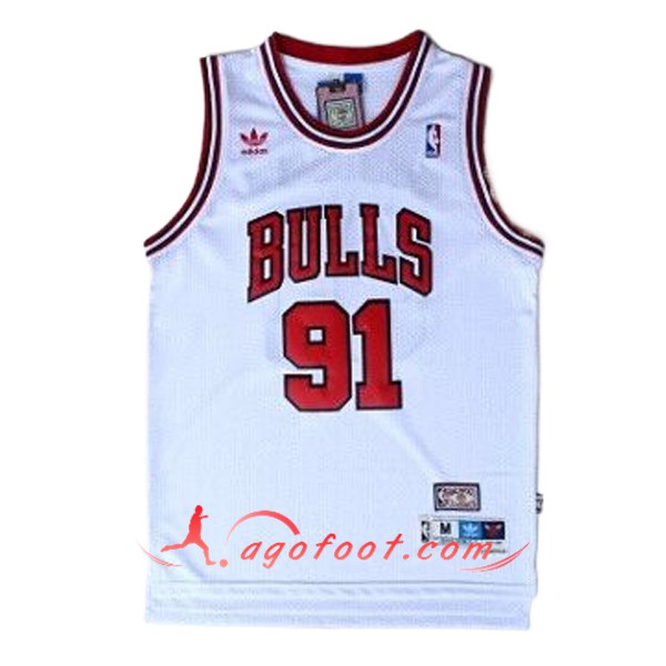 Maillot Chicago Bulls (RODMAN #91) 2024/25 Blanc/Rouge