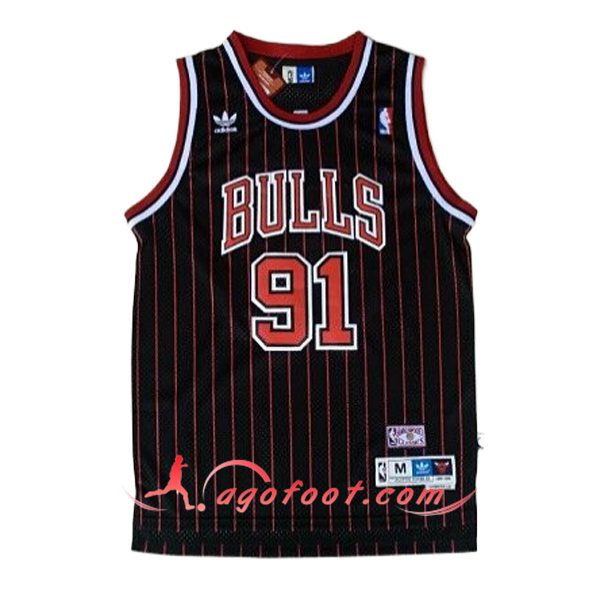 Maillot Chicago Bulls (RODMAN #91) 2024/25 Noir/Rouge -02