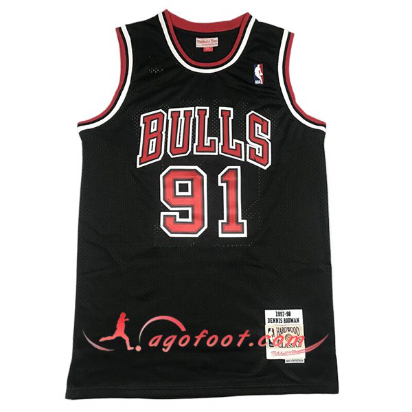 Maillot Chicago Bulls (RODMAN #91) 2024/25 Rouge/Noir