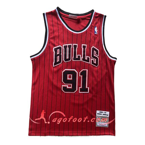 Maillot Chicago Bulls (RODMAN #91) 2024/25 Rouge -03