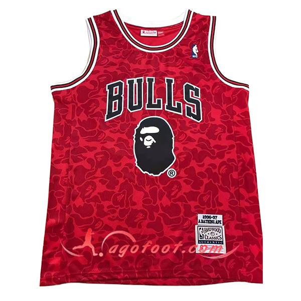 Maillot Chicago Bulls (BAPE #93) 2024/25 Rouge/Noir