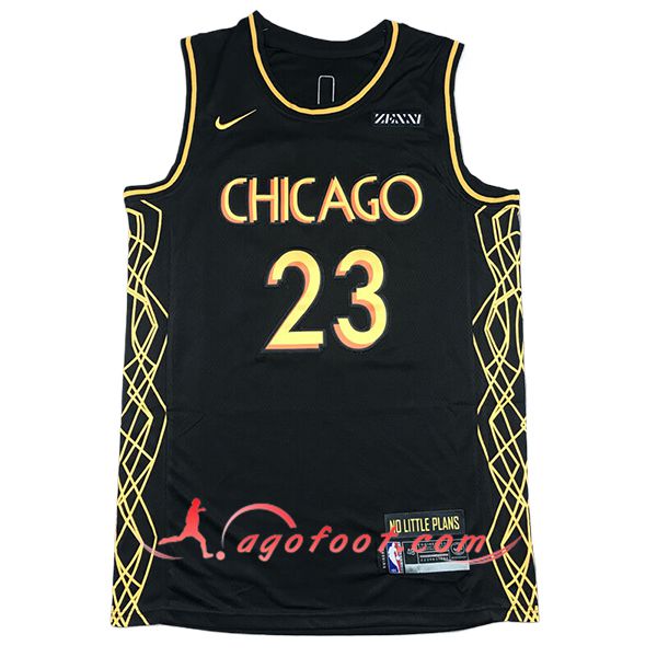Maillot Chicago Bulls (JORDAN #23) 2024/25 Noir/Jaune -04