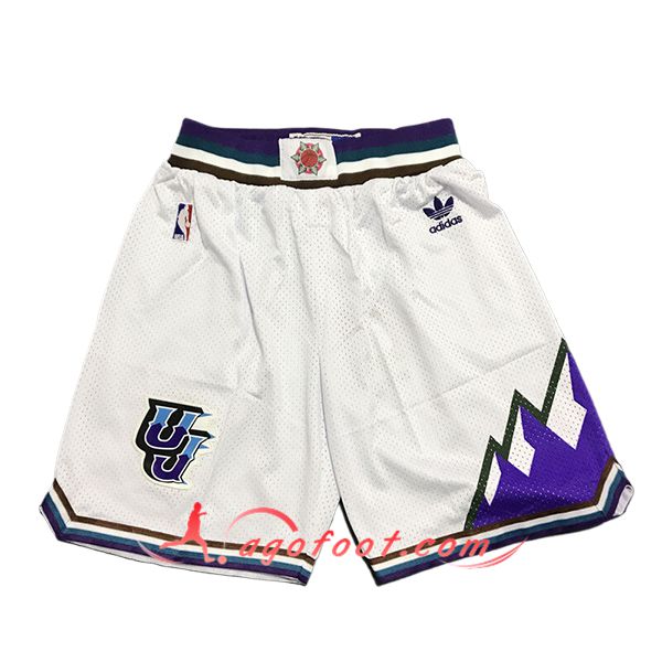 Shorts NBA Utah Jazz 2024/25 Blanc/Pourpre