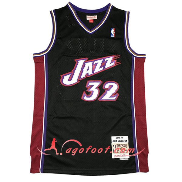 Maillot Utah Jazz (MALONE #32) 2024/25 Noir/Pourpre