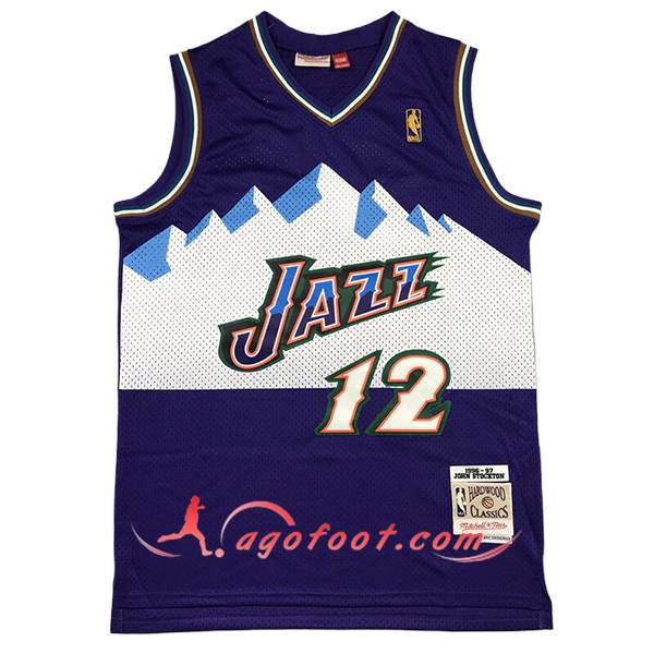 Maillot Utah Jazz (STOCKTON #12) 2024/25 Pourpre/Blanc -02