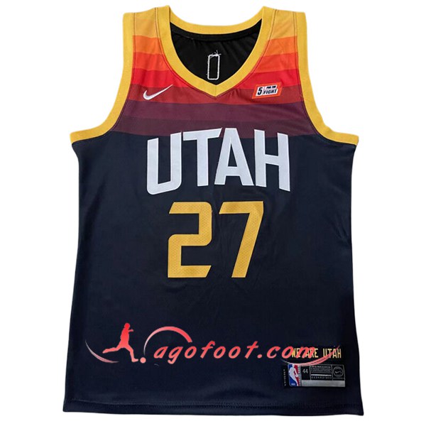 Maillot Utah Jazz (GOBERT #27) 2024/25 Noir/Jaune