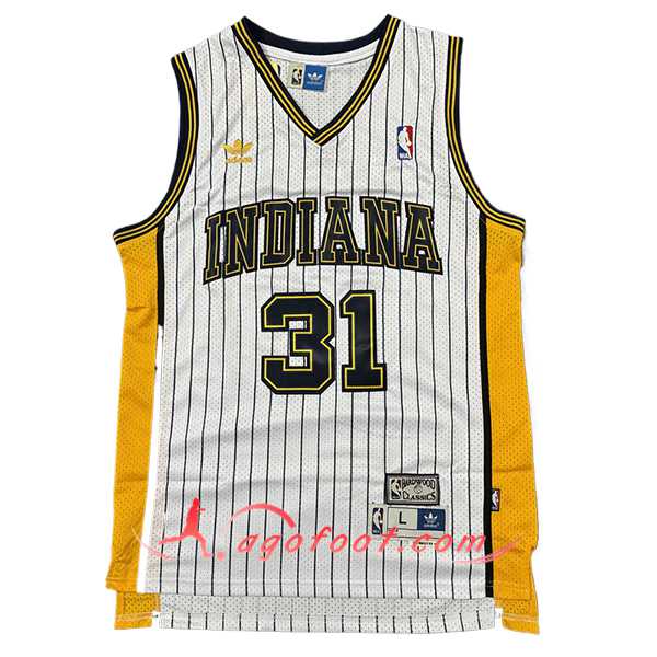 Maillot Indiana Pacers (MILLER #31) 2024/25 Blanc/Jaune