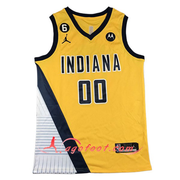 Maillot Indiana Pacers (MATHURIN #00) 2024/25 Jaune/Noir/Blanc