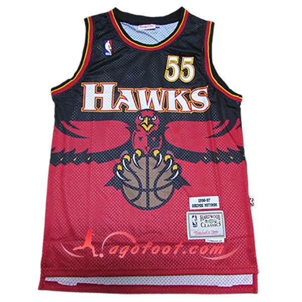 Maillot Atlanta Hawks (MUTOMBO #55) 2024/25 Rouge/Noir