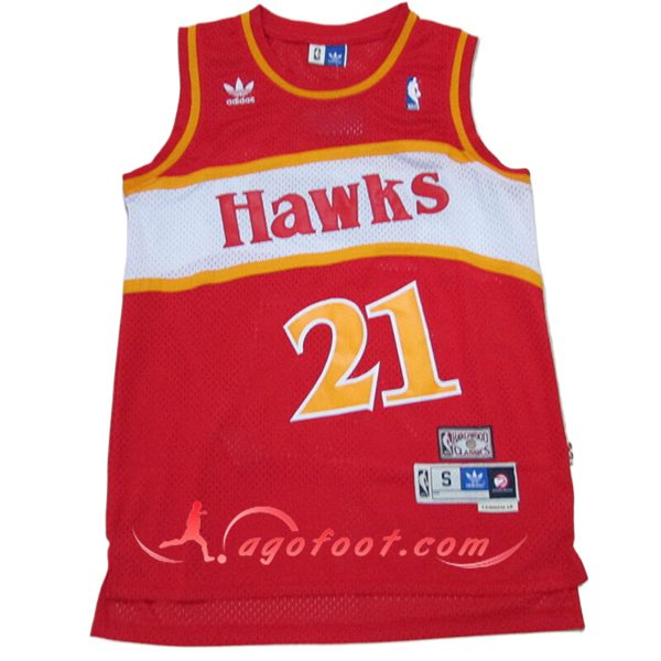 Maillot Atlanta Hawks (WILKINS #21) 2024/25 Rouge/Blanc/Jaune