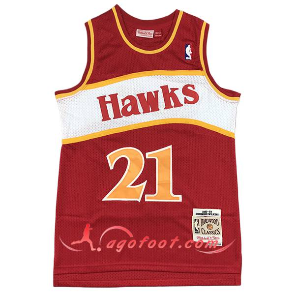 Maillot Atlanta Hawks (WILKINS #21) 2024/25 Rouge/Blanc/Jaune -02