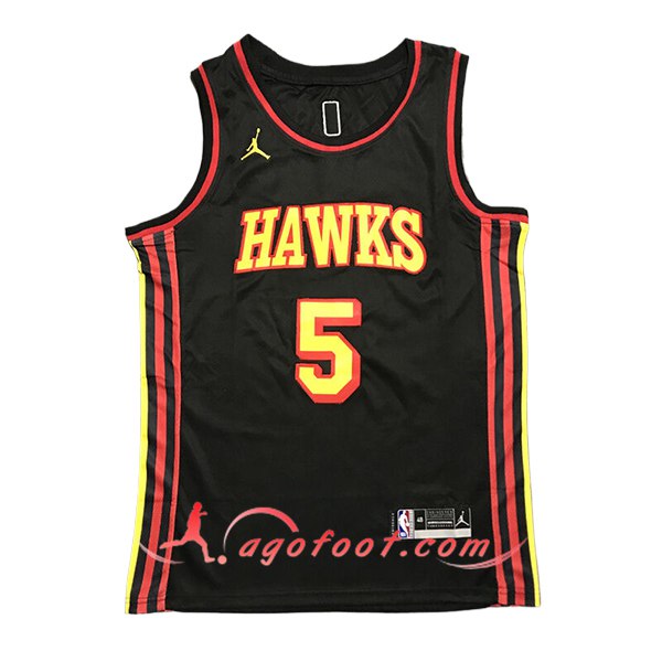 Maillot Atlanta Hawks (MURRAY #5) 2024/25 Noir/Rouge/Jaune