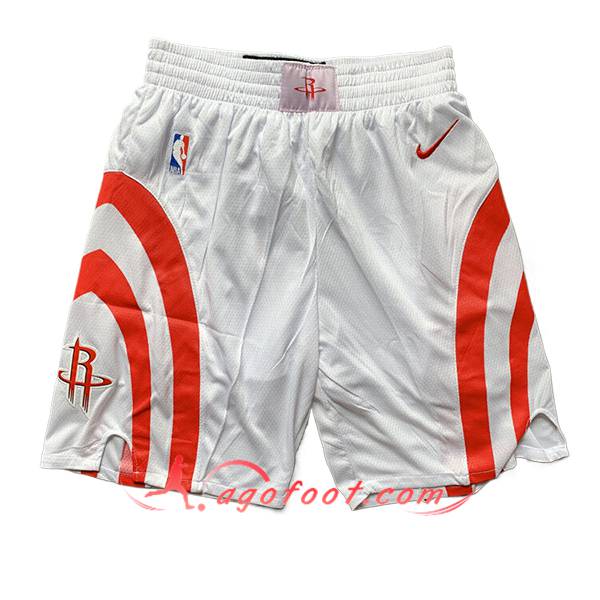 Shorts NBA Houston Rockets 2024/25 Blanc/Rouge -02