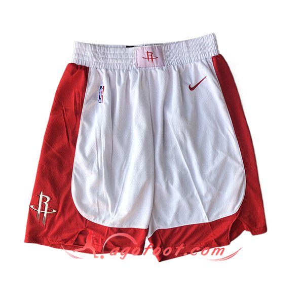 Shorts NBA Houston Rockets 2024/25 Blanc/Rouge -03