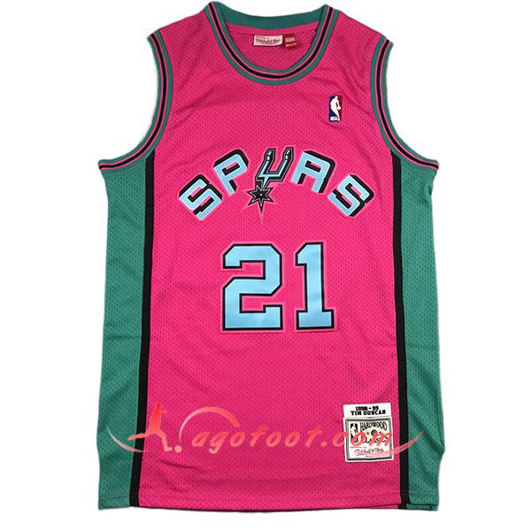 Maillot San Antonio Spurs (DUNCAN #21) 2024/25 Rose/Vert