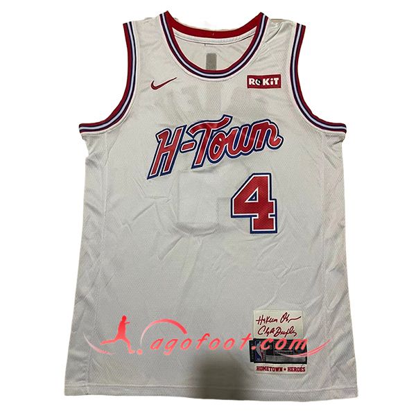 Maillot Houston Rockets (GREEN #4) 2024/25 Blanc/Rouge