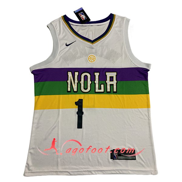 Maillot San New Orleans Pelicans (WILLIAMSON #1) 2024/25 Blanc -02