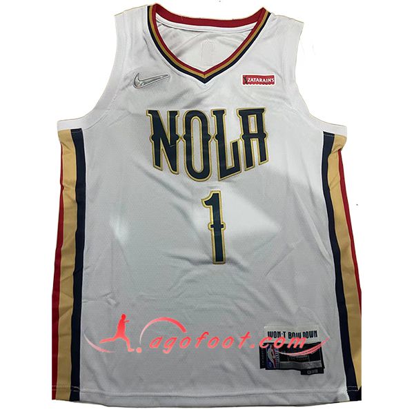 Maillot San New Orleans Pelicans (WILLIAMSON #1) 2024/25 Bleu/Jaune -02