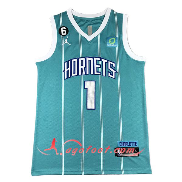 Maillot Charlotte Hornets (BALL #1) 2024/25 Vert/Blanc