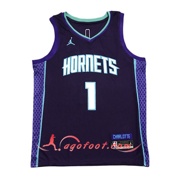 Maillot Charlotte Hornets (BALL #1) 2024/25 Pourpre