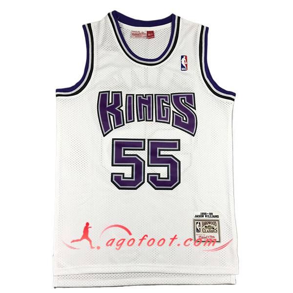 Maillot Sacramento Kings (WILLAMS #55) 2024/25 Blanc/Pourpre -02