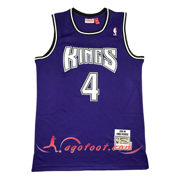 Maillot Sacramento Kings (WEBBER #4) 2024/25 Pourpre/Blanc