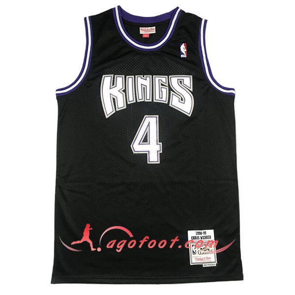 Maillot Sacramento Kings (WEBBER #4) 2024/25 Noir/Blanc