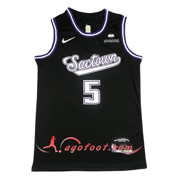 Maillot Sacramento Kings (FOX #5) 2024/25 Noir/Blanc