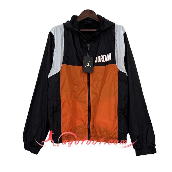 Coupe-Vent Jordan Noir/Orange/Gris 2024/2025